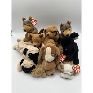 Ty Beanie Babies Lot of 10 All‎ Dogs Dog